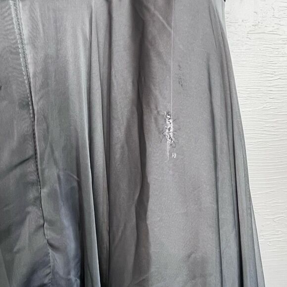 NWT Flaw | 28611 La Femme Silver Gray Platinum Chiffon Ball Gown Formal Dress 4 - Picture 11 of 14